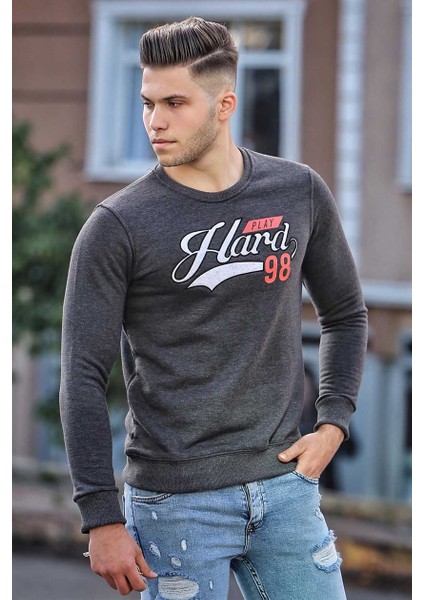 Baskılı Antrasit Sweatshirt 4375 fiyatları