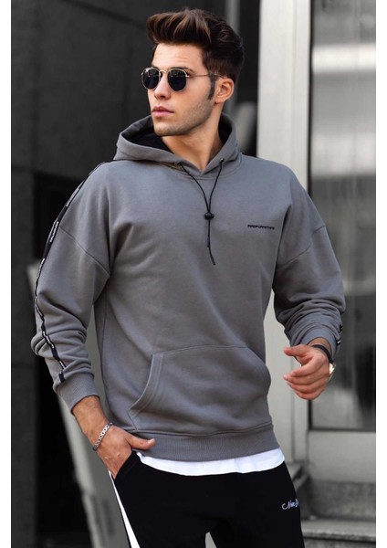 Antrasit Kapüşonlu Sweatshirt 4721