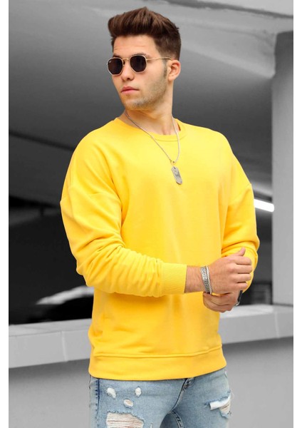 Sarı Erkek Sweatshirt 4782