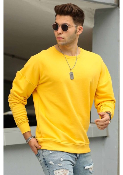 Sarı Erkek Sweatshirt 4782
