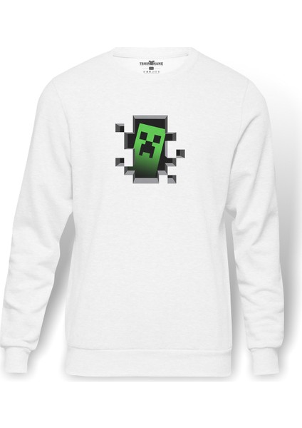 Minecraft Server Mieten Die Besten Hoster Baskılı Beyaz Erkek Örme Sweatshirt Uzun Kol