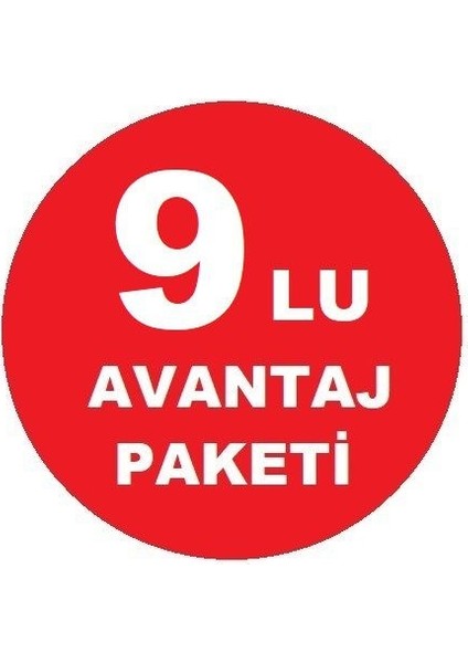Kadın 9'lu Paket Renkli Bikini Külot 3345