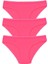 Kadın 3'lü Paket Desenli Bikini Külot Fuşya 1