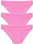 Kadın 3'lü Paket Desenli Bikini Külot Pembe 1