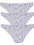 Kadın 3'lü Paket Desenli Bikini Külot Gri 1