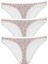 Kadın 3'lü Paket Desenli Bikini Külot Ekru 1