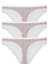 Kadın 3'lü Paket Desenli Bikini Külot Ekru 2