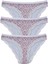 Kadın 3'lü Paket Desenli Bikini Külot Gri 1