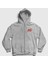 Unisex Gri Logo Daft Punk Fermuarlı Kapüşonlu Sweatshirt 1