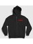 Unisex Siyah Logo Manowar Fermuarlı Kapüşonlu Sweatshirt 1
