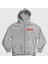 Unisex Gri Logo Manowar Fermuarlı Kapüşonlu Sweatshirt 1