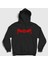 Unisex Siyah Logo Manowar Kapüşonlu Sweatshirt 1