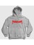 Unisex Gri Logo Manowar Kapüşonlu Sweatshirt 1