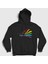 Unisex Siyah Beam Pink Floyd Kapüşonlu Sweatshirt 1