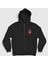 Unisex Siyah Bolt Megadeth Fermuarlı Kapüşonlu Sweatshirt 1