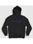 Unisex Siyah Logo Deep Purple Kapüşonlu Sweatshirt 1