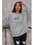 Mad Girls Gri Baby Baskılı Sweatshirt MG791 1