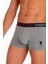 U.S. Polo Assn. Erkek Lacivert Gri Melanj Beyaz 3'lü Boxer 80155 2