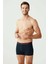 U.S. Polo Assn. Erkek Siyah+Lacivert+Antrasit 3'lü Boxer 80097 1