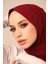 Düz Medine Ipeği Şal-Bordo 2