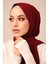Düz Medine Ipeği Şal-Bordo 3