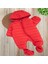 Unisex Bebek Kırmızı Kışlık Ayaklı Kapüşonlu Kozmonot Tulum 5