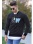 Siyah Çizgili Sweatshirt 2792 1