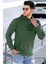 Haki Baskılı Kapşonlu Sweatshirt 2877 1