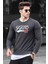 Baskılı Antrasit Sweatshirt 4375 1