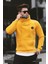 Triko Yaka Düğmeli Sarı Sweatshirt 4411 1