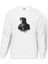 Sherlock Eskiz Baskılı Beyaz Erkek Örme Sweatshirt Uzun Kol 1