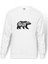 Silhouette California Bear Baskılı Beyaz Erkek Örme Sweatshirt Uzun Kol 1