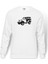 Silhouette Jeep Baskılı Beyaz Erkek Örme Sweatshirt Uzun Kol 1