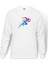 Silhouette Sprinter Baskılı Beyaz Erkek Örme Sweatshirt Uzun Kol 1