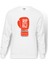 Muhammed Ali Eldiven Baskılı Beyaz Erkek Örme Sweatshirt Uzun Kol 1