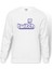 Twicht Yazı Logo Baskılı Beyaz Erkek Örme Sweatshirt Uzun Kol 1