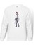 Anime Attack On Titan Baskılı Beyaz Erkek Örme Sweatshirt Uzun Kol 1