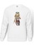 Anime Attack On Titan Baskılı Beyaz Erkek Örme Sweatshirt Uzun Kol 1