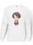Anime Attack On Titan Baskılı Beyaz Erkek Örme Sweatshirt Uzun Kol 1
