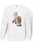 Anime Attack On Titan Baskılı Beyaz Erkek Örme Sweatshirt Uzun Kol 1