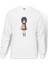 Anime Attack On Titan Baskılı Beyaz Erkek Örme Sweatshirt Uzun Kol 1