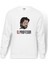 La Casa De Papel El Profesor Baskılı Beyaz Erkek Örme Sweatshirt Uzun Kol 1
