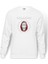 La Case De Papel Bella Ciao Baskılı Beyaz Erkek Örme Sweatshirt Uzun Kol 1