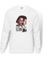 Mathilda & Leon Sevginin Gücü The Baskılı Beyaz Erkek Örme Sweatshirt Uzun Kol 1