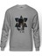 Stranger Things 2 Hawkins Caravan Baskılı Gri Erkek Örme Sweatshirt Uzun Kol 1