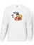 Anime One Piece Luffy Hat Baskılı Beyaz Erkek Örme Sweatshirt Uzun Kol 1