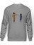 Anime Dragon Ball Baskılı Gri Erkek Örme Sweatshirt Uzun Kol 1