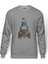 Komşum My Neighbor Totoro Baskılı Gri Erkek Örme Sweatshirt Uzun Kol 1