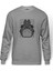 Komşum My Neighbor Totoro Baskılı Gri Erkek Örme Sweatshirt Uzun Kol 1