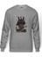 My Neighbor Komşum Totoro Baskılı Gri Erkek Örme Sweatshirt Uzun Kol 1